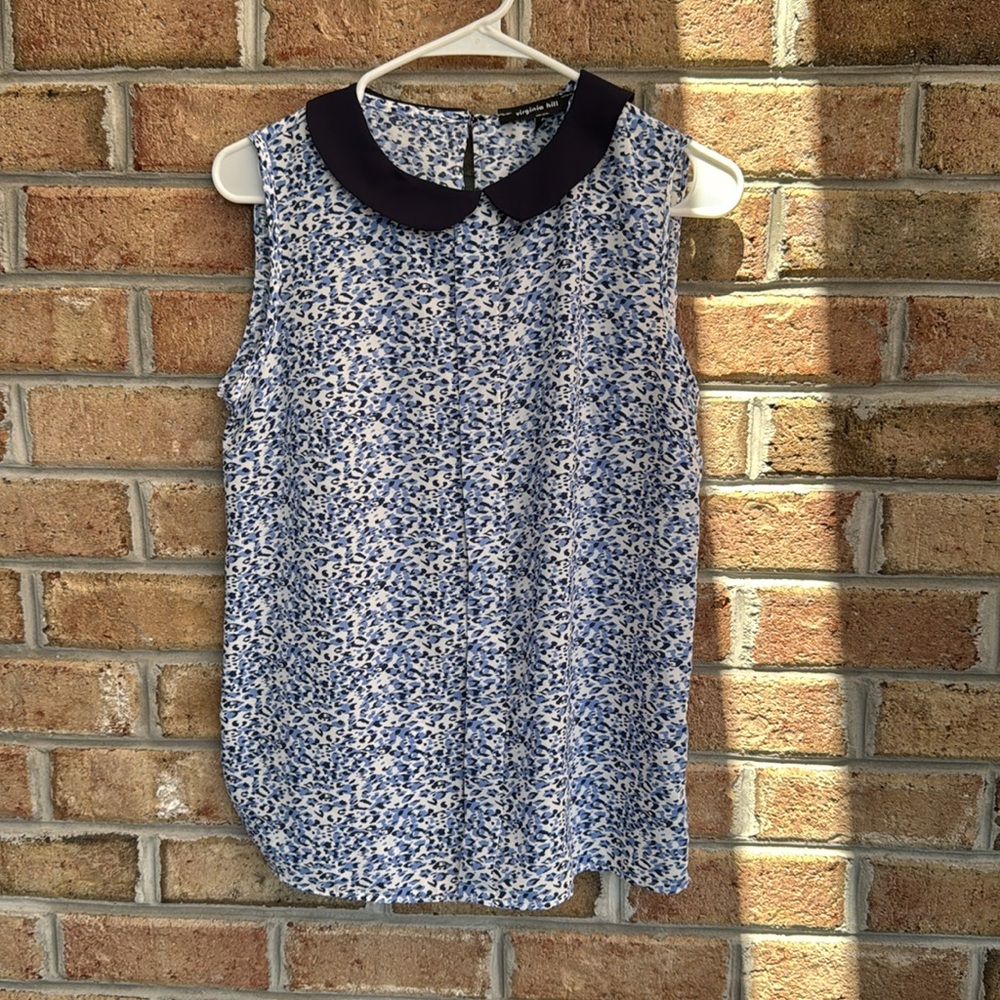 Virginia Hill Peter Pan collar top, size small